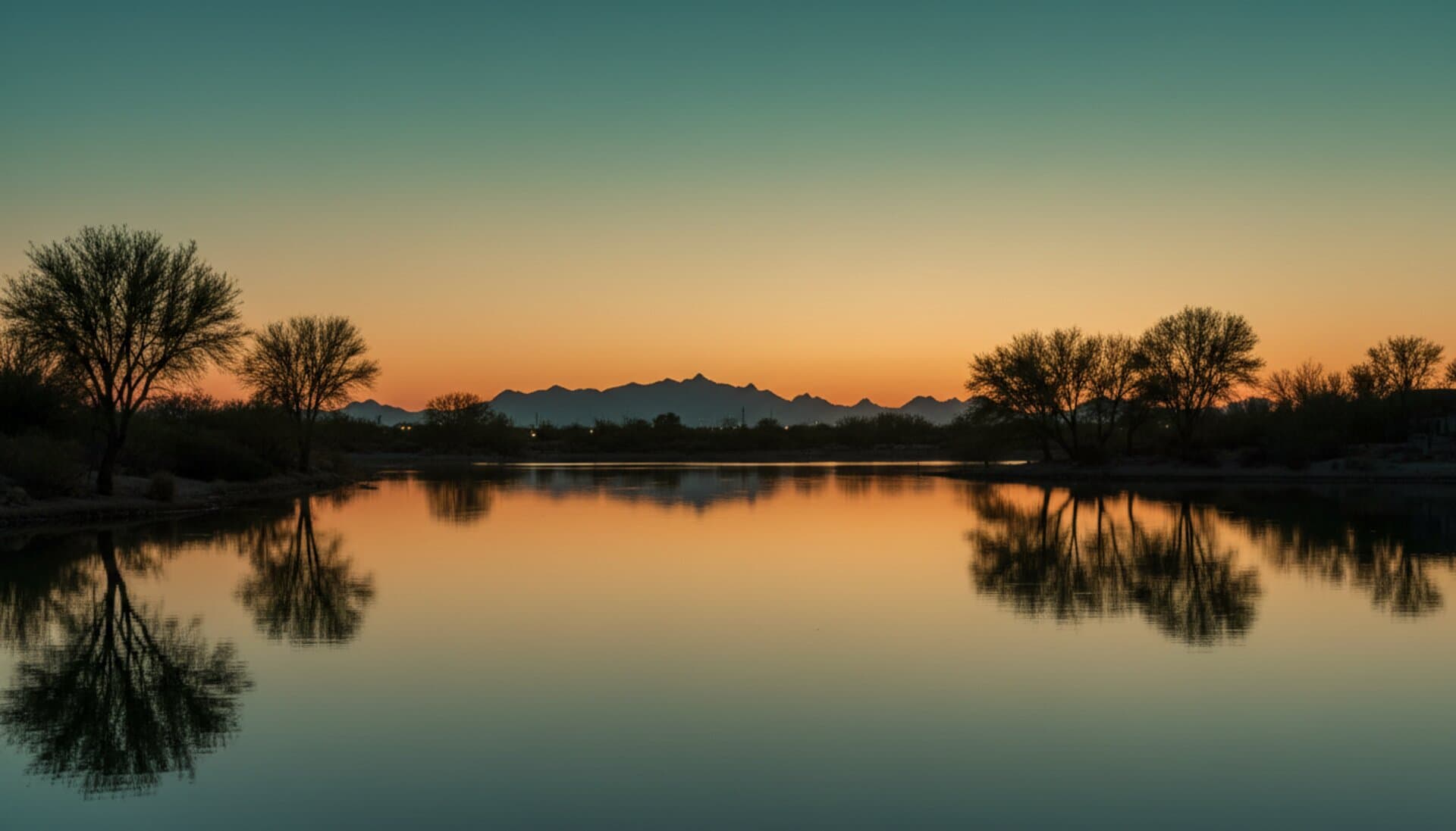 Dusk study of the McCormick Ranch landscape