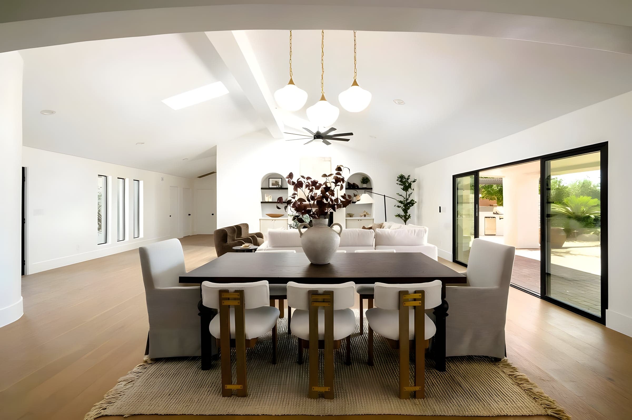 Indoor-outdoor dining space at a Pinnacle Peak residence