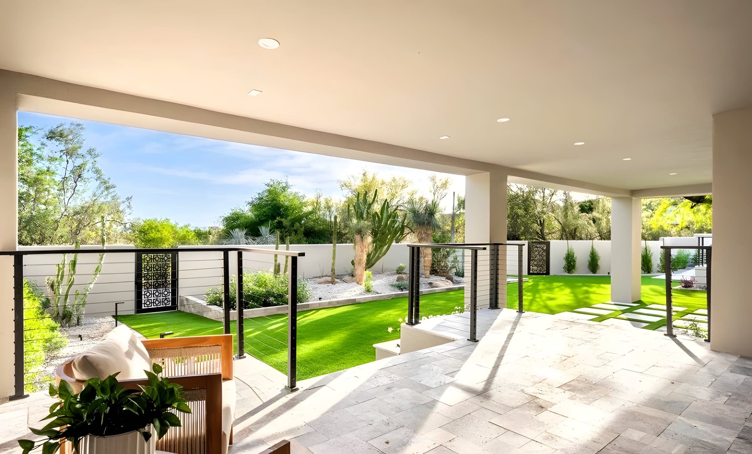 Covered Patio with Desert Views