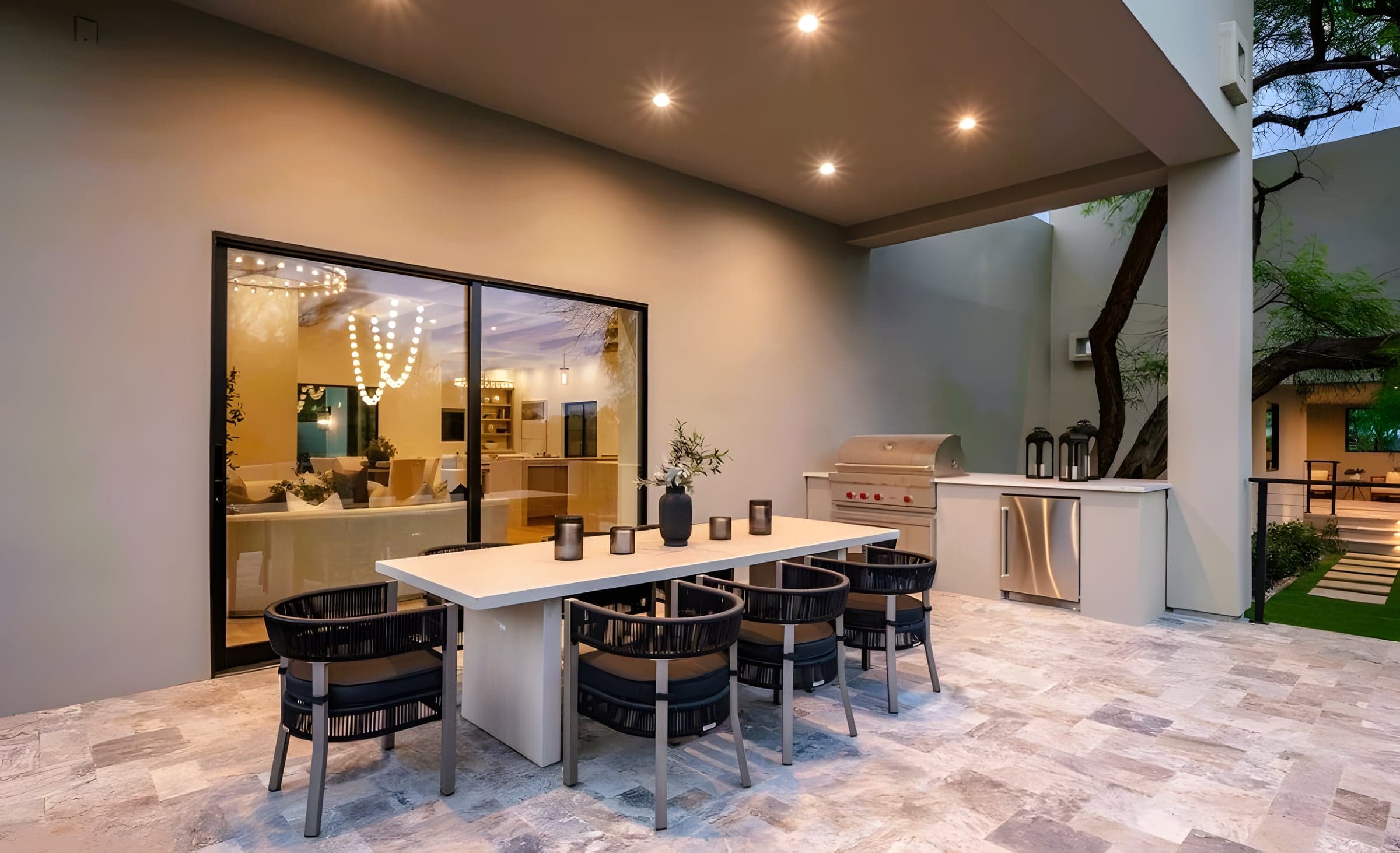 Outdoor Dining at Dusk