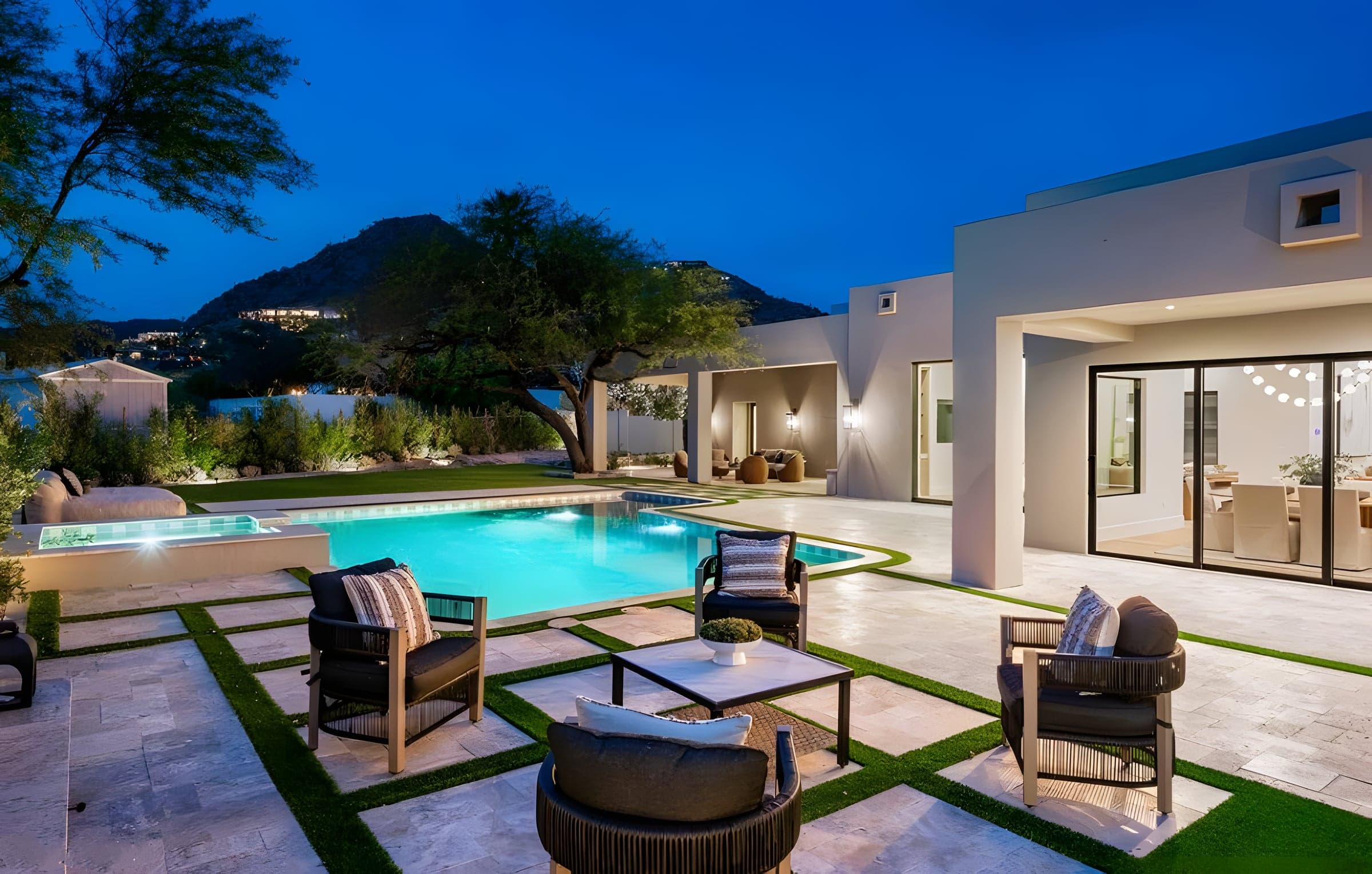 Pool Lounge at Twilight