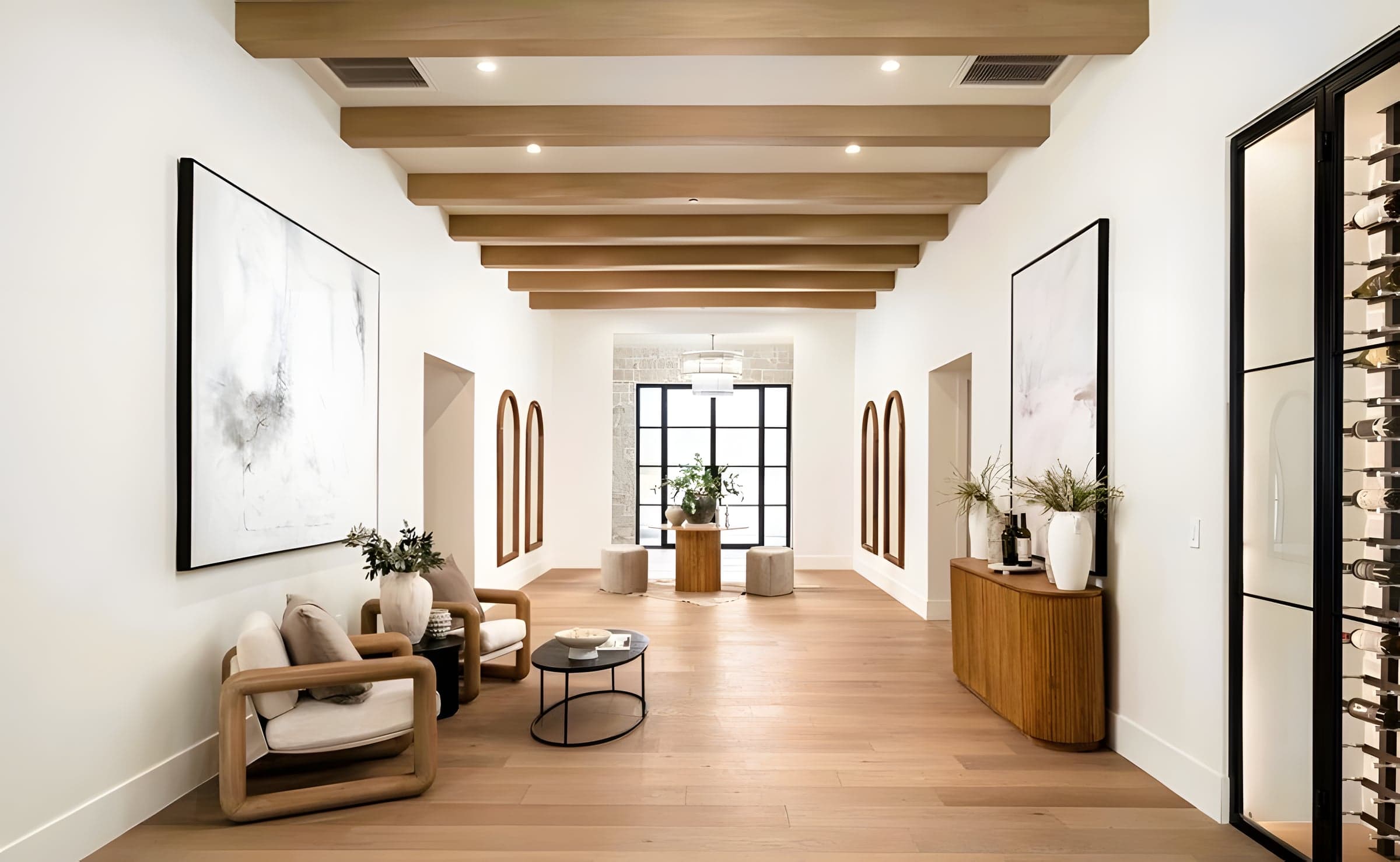 Foyer with Wine Cellar Sightline