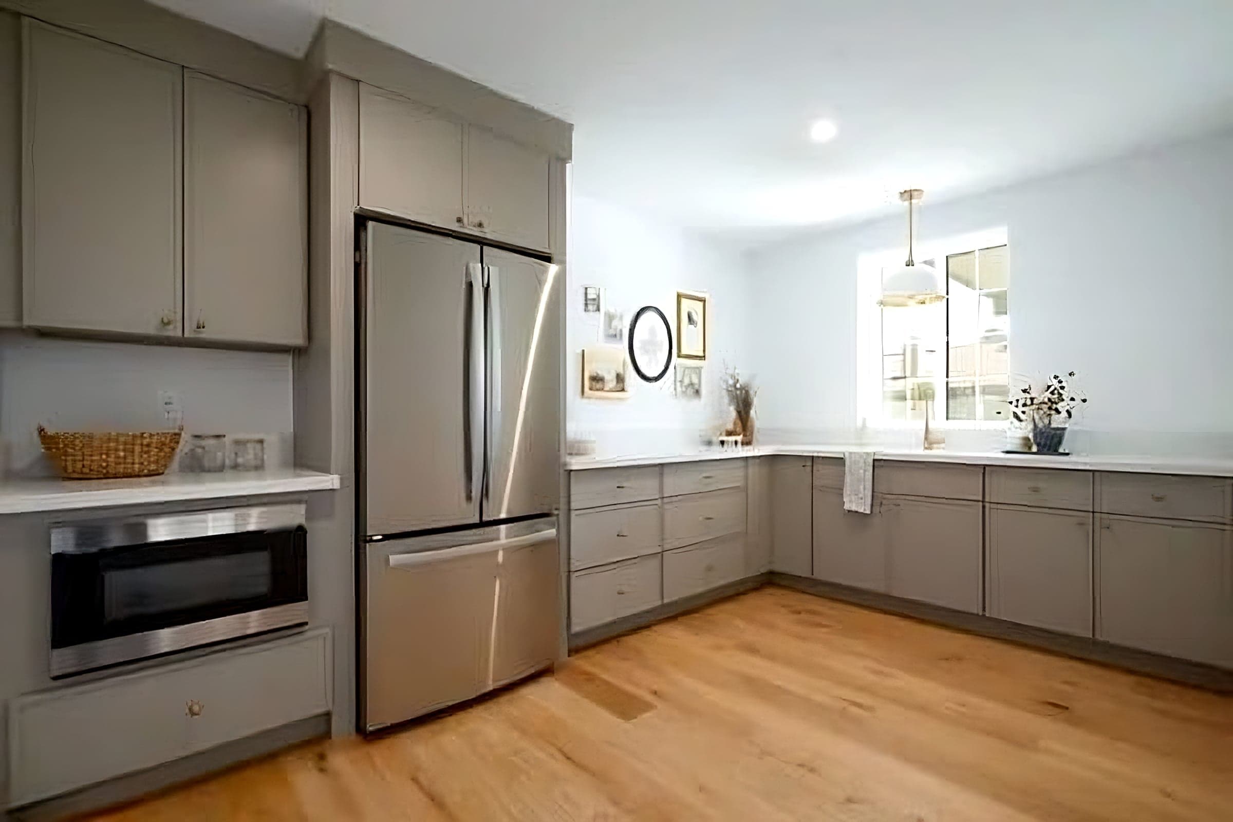 Kitchen with Sage Cabinetry