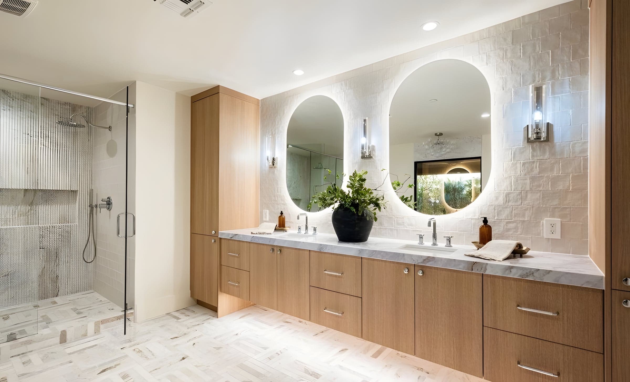 Secondary Bath with Dual Vanity