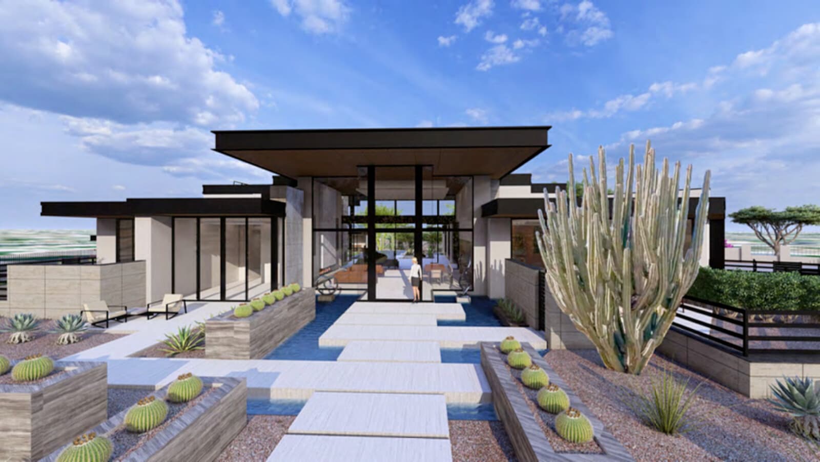 Client-approved rendering of the finished estate entry